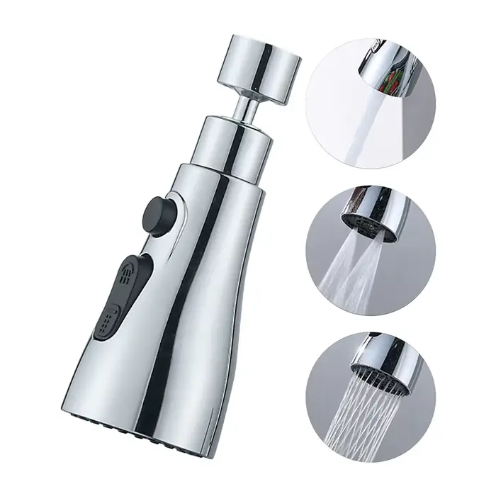 Rallonge de robinet de cuisine 3 en 1 universelle 360 ° Robinet de cuisine extractible rotatif, mu
