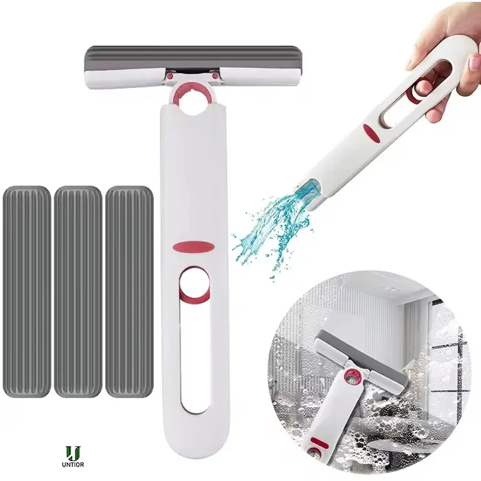 Mini vadrouille Portable pliable, nettoyage ménager, lavage mains libres pour le nettoyage du sol, des fenêtres de bureau, des outils de nettoyage de voiture