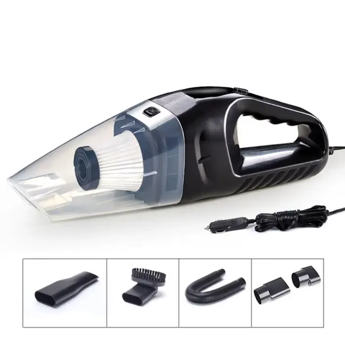 Aspirateur à main haute puissance 12V pour voiture, design avec prise allume-cigare, kit complet de