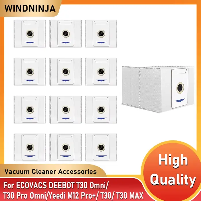 Sacs à poussière pour aspirateur ECOVACS DEEBOT T30 Omni/ T30 Pro Omni/Yeedi M12 Pro +/ T30/ T30 MAX