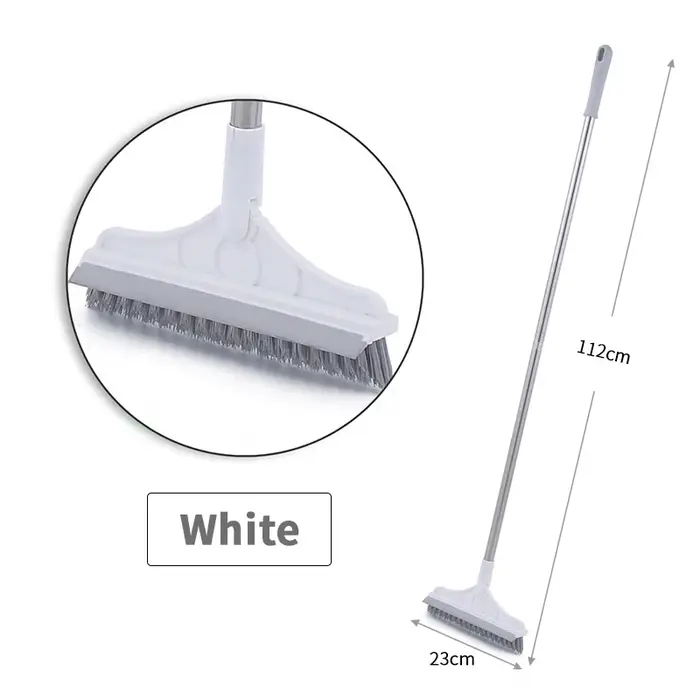 Brosse de nettoyage de sol 2-en-1 avec manche long