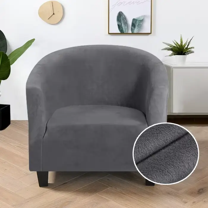 Housse de fauteuil club en velours