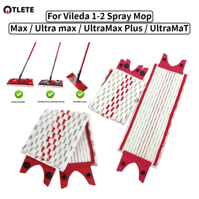 Recharges de tampons en microfibre pour balai serpillère Vileda 1-2 Spray Mop Ultramax / UltraMax Plus / Easywring UltraMax Mop Ultra MaT Vacuum Mop