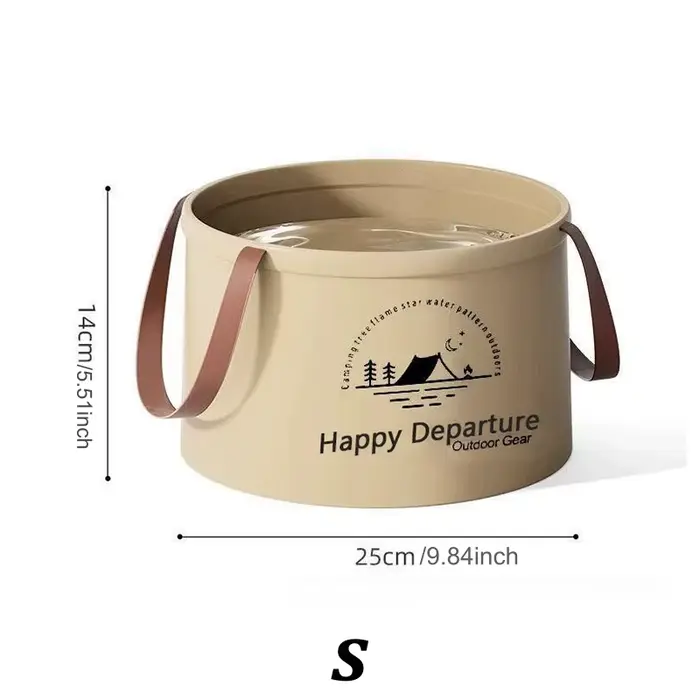 Seau pliable avec poignée, seau de lavage multifonctionnel portable et léger pour la pêche, le campi