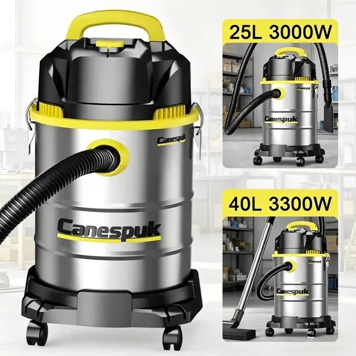 Aspirateur 3 en 1 haute puissance pour nettoyage humide et sec, 25L/40L, pour voiture, magasin, hôtel, maison, usage commercial et industriel