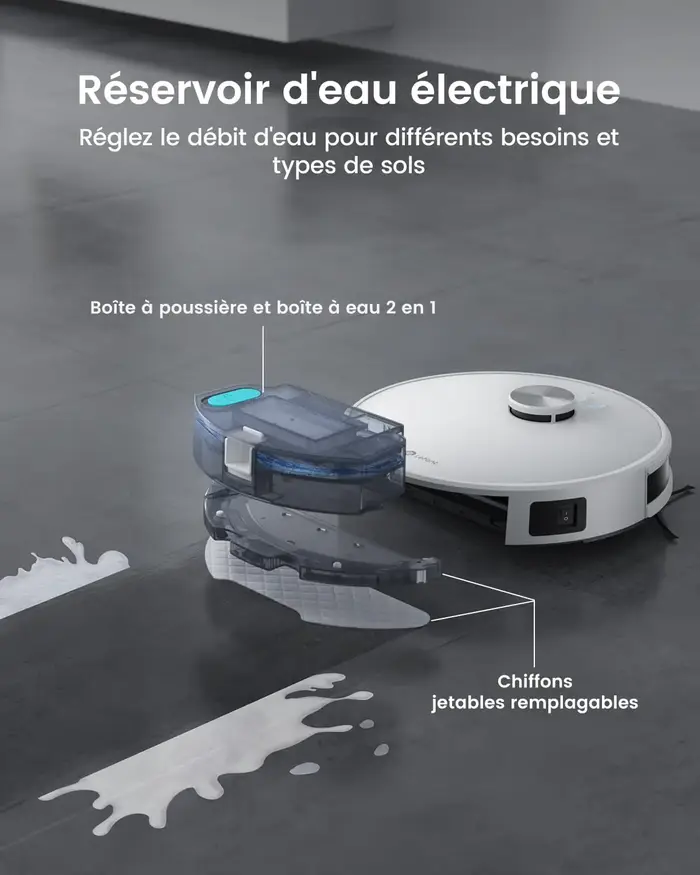 Lefant M1 Robot Aspirateur Laveur 2 en 1 4000Pa