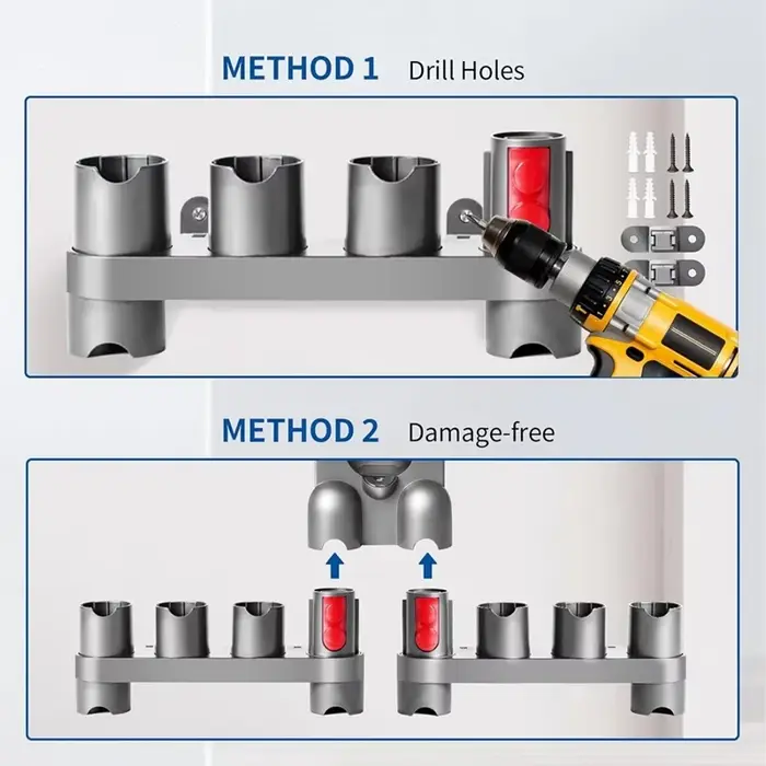 Organisateur d'accessoires muraux pour aspirateur Dyson V7/V8/V10/V11/V12/V15