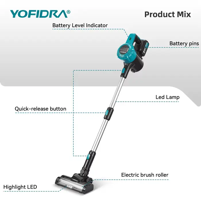 Aspirateur sans fil YOFIDRA 30KPa 5M/s