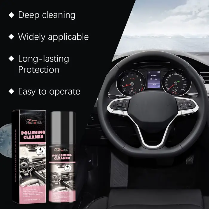 Nettoyant de polissage pour intérieur de voiture