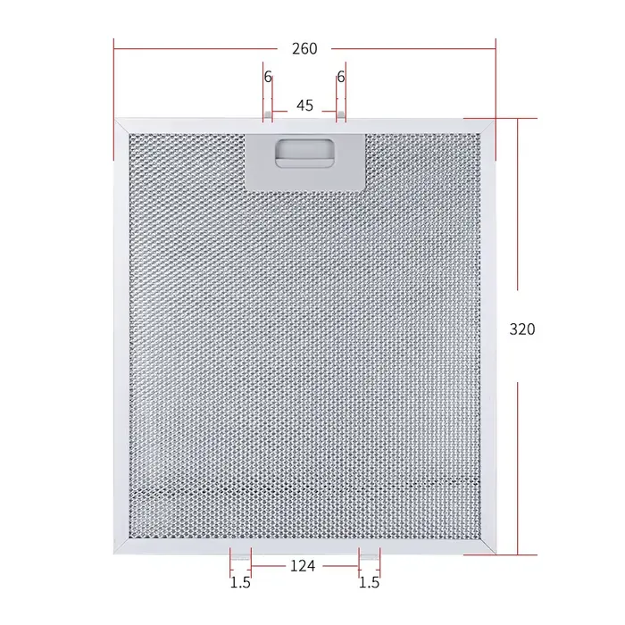 Extracteur de maille en métal Pound pour hotte de cuisine