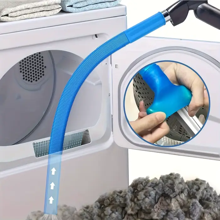 1 pièce d'accessoire de nettoyage pour tuyau d'échappement de sèche-linge bleu