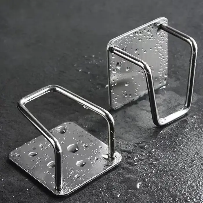Supports d'éponges de cuisine en acier inoxydable, auto-adhésifs, éponges d'évier, supports de sécha