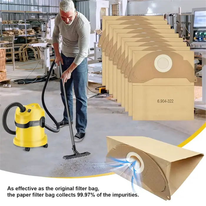 *AA60I sacs d'aspirateur pour Karcher WD2 MV2 WD 2.200 WD2250 A2004 A2054 A2099 6.904-322.0