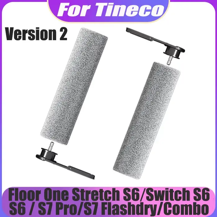 Brosse à rouleau souple détachable pour aspirateur Tineco Floor One Stretch S6 S6 S6 / S7 Pro Version 2 S7 Flashdry Combo