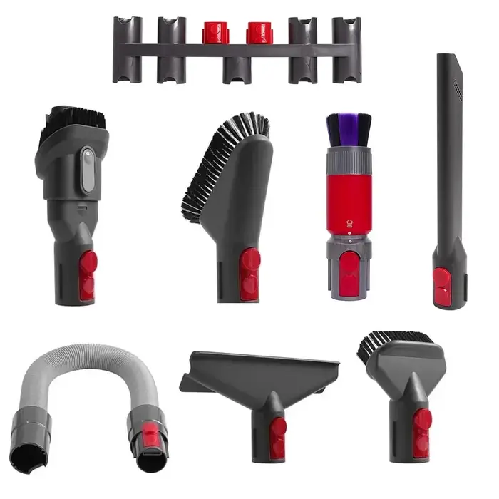 Kit de têtes d'aspiration variées pour aspirateur à main Dyson V7 V8 V10 V11 V15 avec tube d'extension télescopique, pièce de rechange pour le nettoyage des espaces étroits