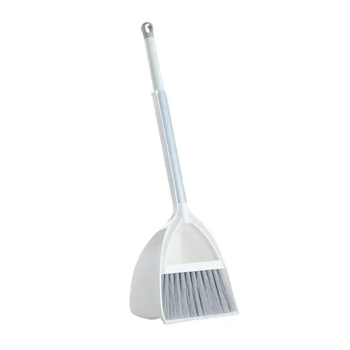 Combinaison blanche efficace de balai et de pelle à poussière pour le nettoyage de sol sans tache
