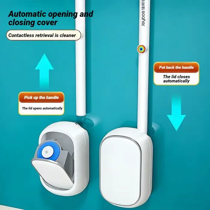 JOYBOS Brosse de toilette murale jetable avec support intégré et têtes