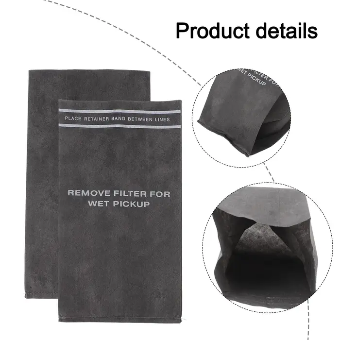 1 jeu de sacs filtrants pour aspirateur MultiFit VF2000 atelier adapté 2.5-5 WS01025F2