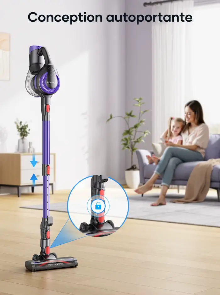 Laresar V10 Lite - Aspirateur sans fil 38000Pa à puissance d'aspiration élevée
