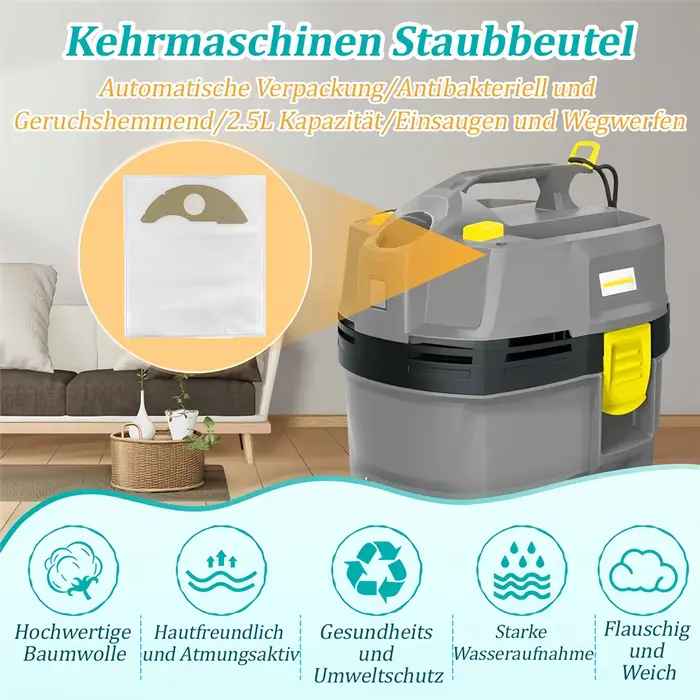 Sac de rechange pour aspirateur Kärcher NT 22/1 NT22/1AP - Ensemble de sacs accessoires