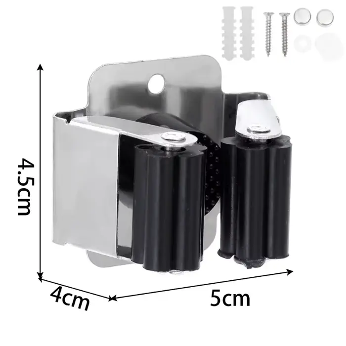 Support de balai mural robuste en métal