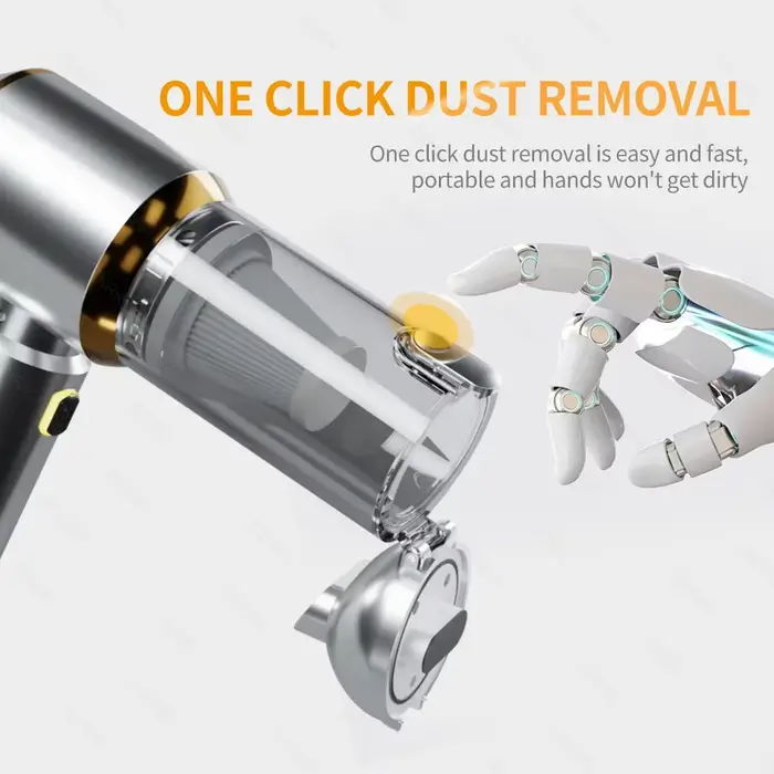 Aspirateur de voiture avec récipient de collecte de poussière à un clic pour
