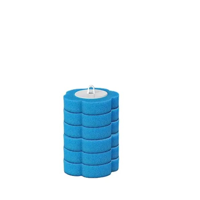 1 ensemble de nettoyeur de brosse de toilette jetable blanc avec Long manche avec tête de brosse rem