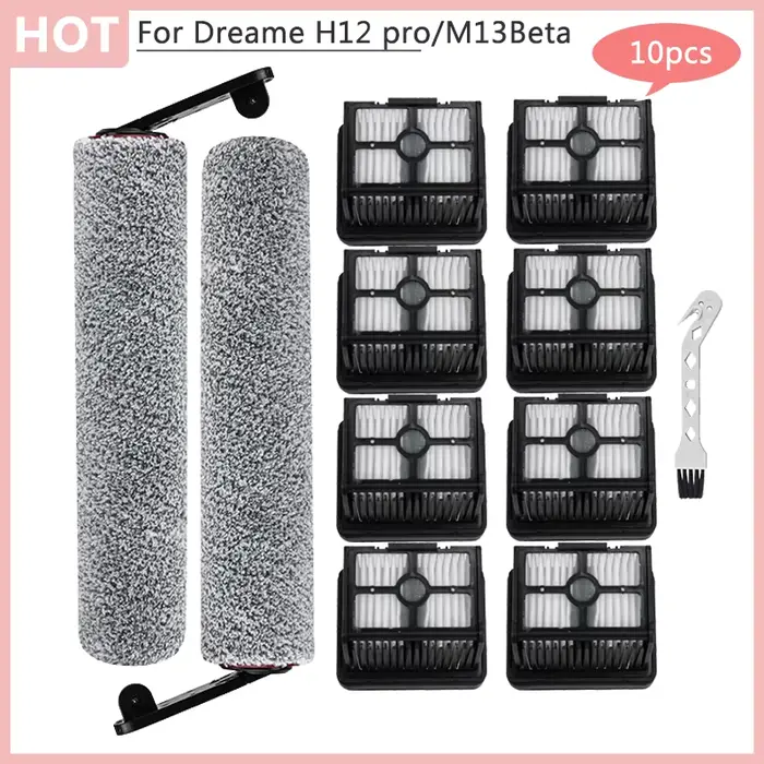 Pour Dreame H12 Pro H12 Plus H12 Dual M13 Beta aspirateur épurateur de sol sans fil rouleaux brosse Hepa filtre pièces de rechange