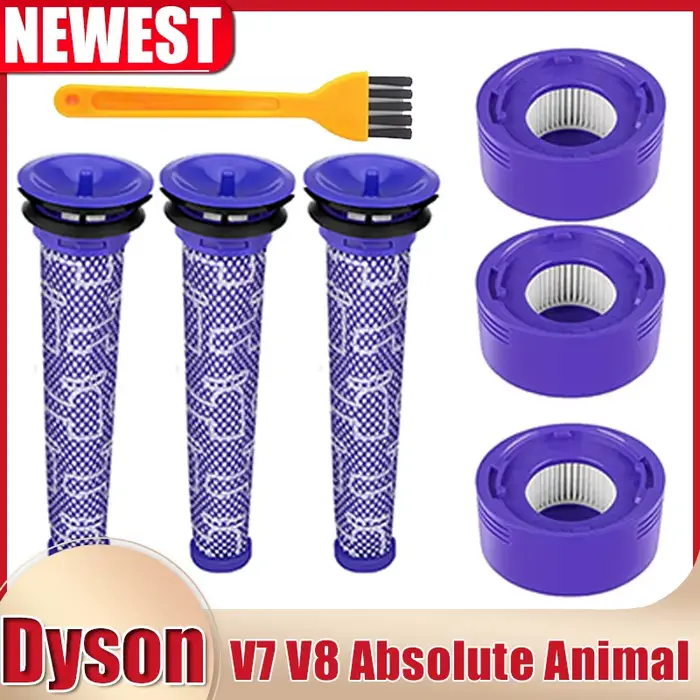 Filtres HEPA et pré-filtres pour aspirateur sans fil Dyson V7 V8 Absolute Animal Motorhead, pièce de