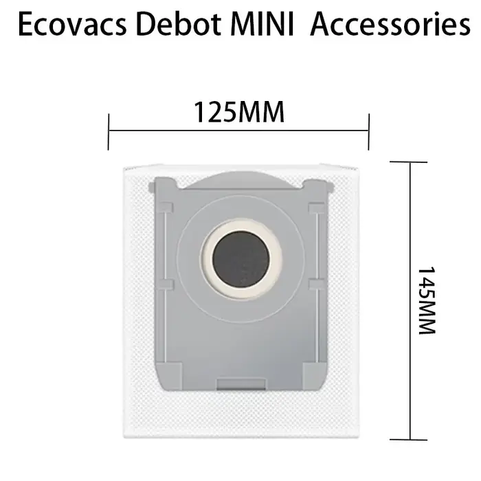 Accessoires pour robot aspirateur Ecovacs Deebot mini : brosse principale, chiffon de nettoyage, sac à poussière, brosse latérale