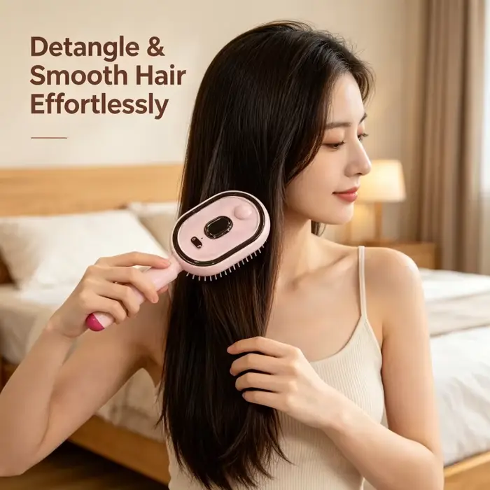 Brosse à cheveux électrique humide