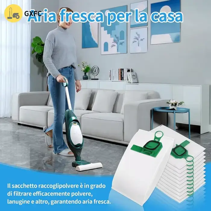 Sacs d'aspirateur pour Vorwerk Kobold VK140 VK150 FP140 FP150 avec 2 filtres