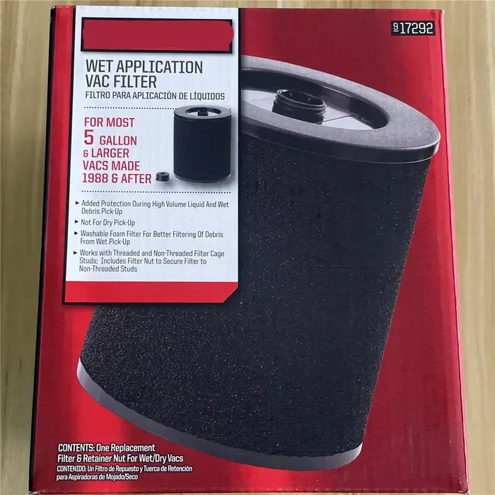 Filtre à mousse pour aspirateur