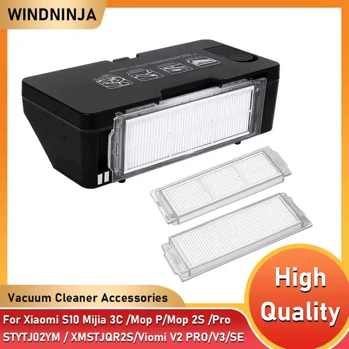 Boîte à poussière 2 en 1 avec filtre pour aspirateur robot Xiaomi 2S 3C pour VIOMI V2 PRO/V3/SE/STYTJ02YM /Mop Pro