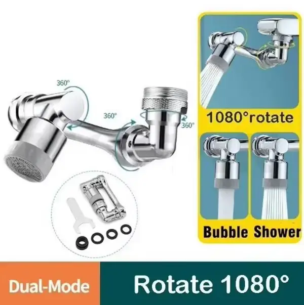 Barboteur de robinet de cuisine cascade résistant aux éclaboussures 360 °   Adaptateur d'eau d'exten