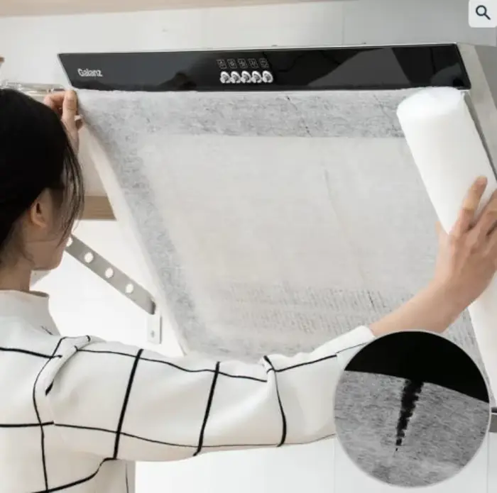 Papier filtre jetable pour hotte de cuisine