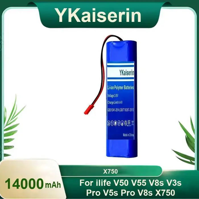 Batterie pour aspirateur robot résistant et écologique, 14000Mah, pour Ilife V50 V55 V8s V3s Pro V5s
