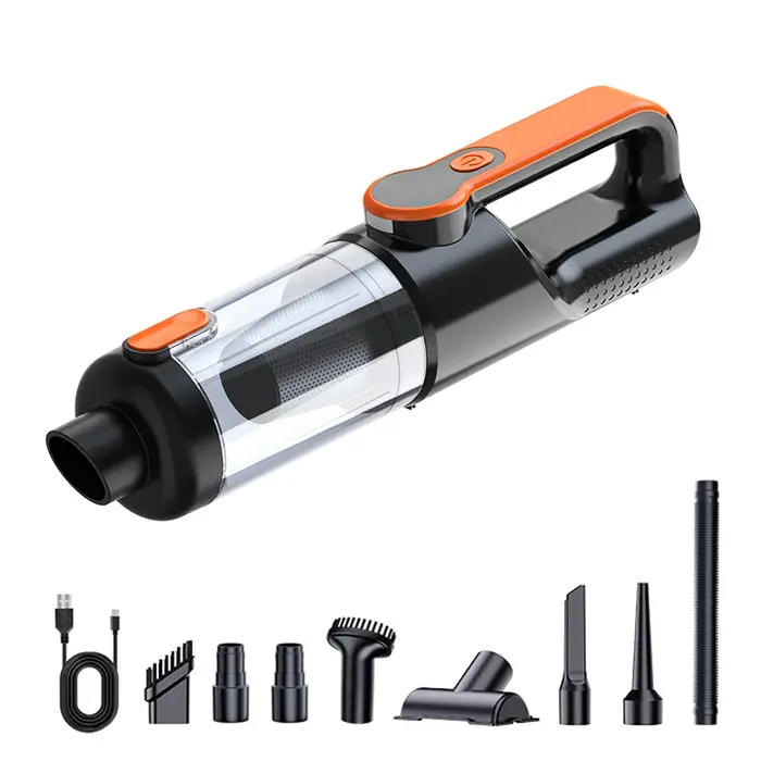 Aspirateur multifonction sans fil pour voiture, maison, poils d'animaux, dépoussiérage, 6 brosses