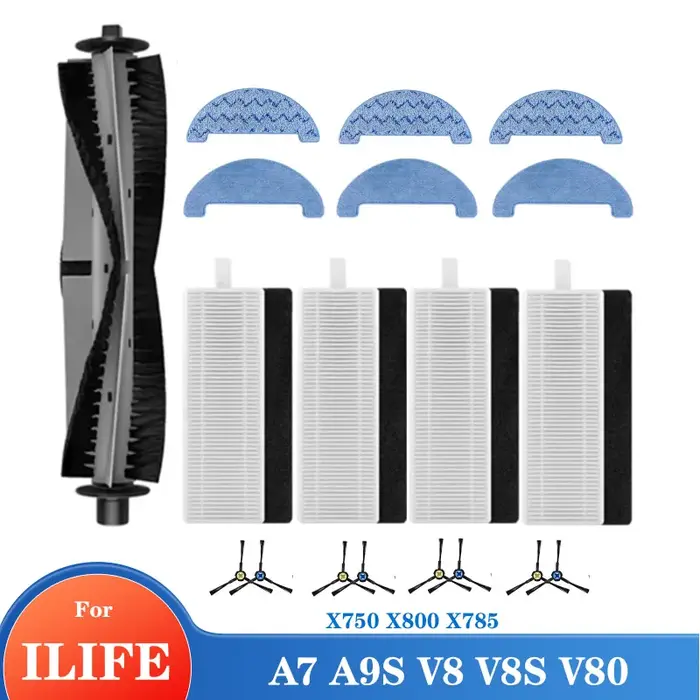 Brosse principale à rouleau pour iLife A7 A9S V8 V8s X750 X800 X785 V80 L100 Silvercrest SSR1 SSRA1