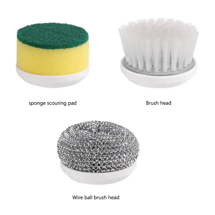 Épurateur électrique sans fil 7 en 1, nettoyeur rotatif électrique polyvalent avec 8 têtes de brosse