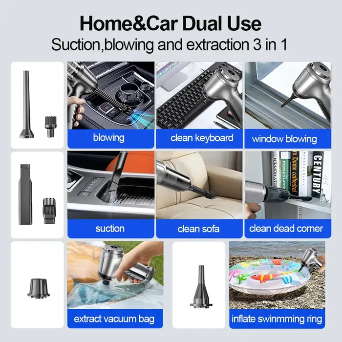 Aspirateur portable sans fil pour voiture et maison