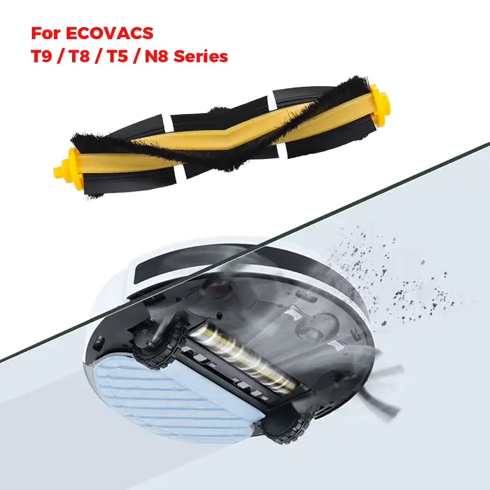 Brosse principale pour aspirateur robot Ecovacs OZMO 920 950 T5 T8 T8 Max T8 AIVI T9 N7 N8 Pro Yeedi 2 Hybrid – Accessoire de rechange durable pour un nettoyage en profondeur