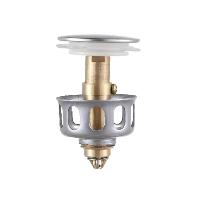 Bonde de vidange universelle en métal avec filtre, valve pop-up, bouchon de vidange, filtre de baign