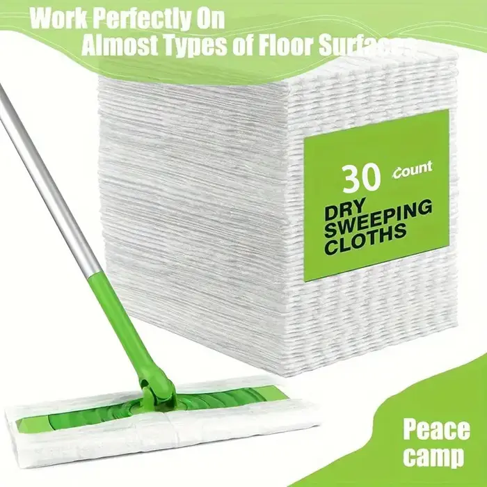 Chiffons de sol électrostatiques jetables en microfibre, 30/100 pièces, vadrouille anti-poussière, l