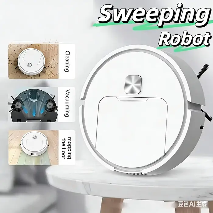 Mini robot de nettoyage intelligent silencieux trois-en-un multifonctionnel aspirateur balayeuse serpillière brosse 2025