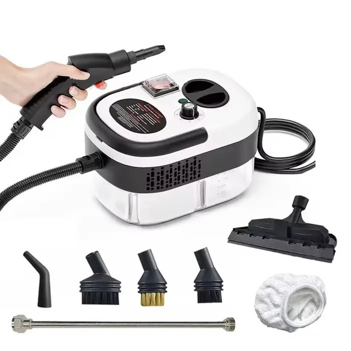 Nettoyeur vapeur portable haute température, machine de nettoyage à vapeur pressurisée avec brosses 