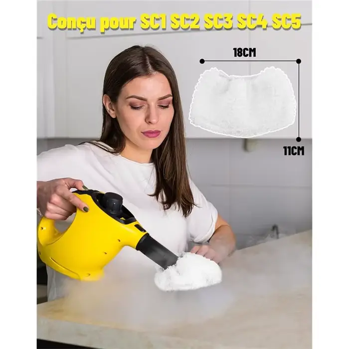 Chiffons en microfibre pour nettoyeur vapeur Karcher Easyfix SC1 SC2 SC3 SC4 SC5