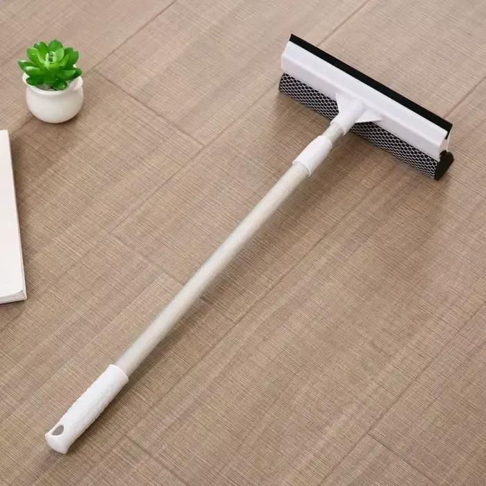 Nettoyeur de vitres de raclette 2 en 1, pôle rétractable, brosse de nettoyage de vitres, outil de ne