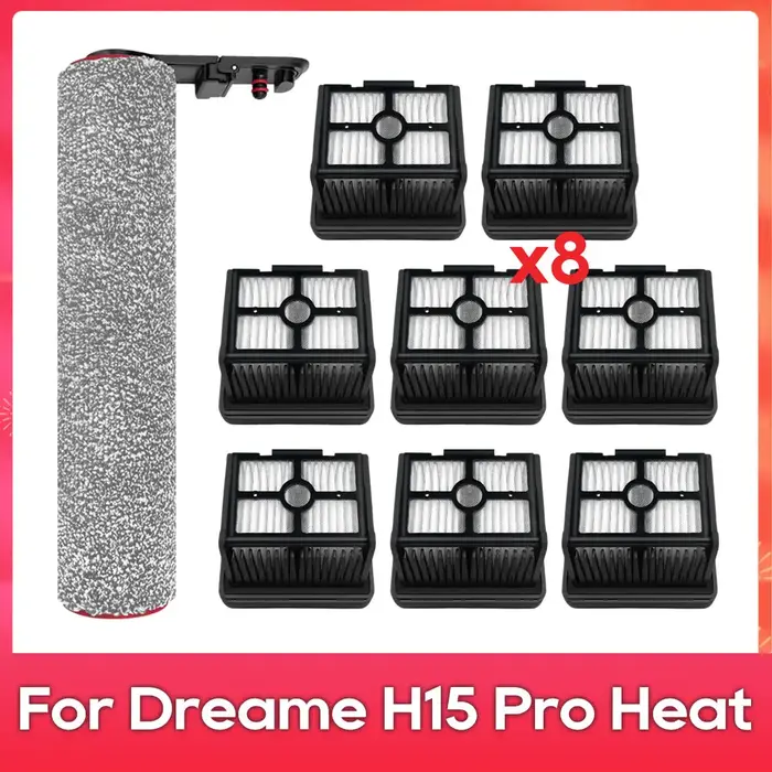 Compatible avec ( Dreame H15 Pro Heat ) Pièces pour aspirateur Brosse principale à rouleau Filtre HEPA Accessoires