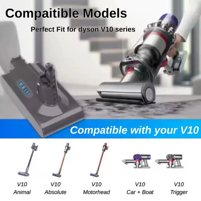 Ah For Dyson V10 Batterie de remplacement pour aspirateur